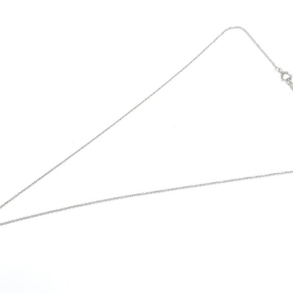 Tiffany & Co Diamond Cross Jean Schlumberger Lynn Necklace 16" Platinum 950 Auth - Picture 3 of 8